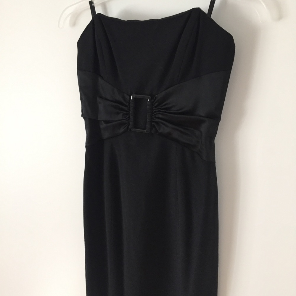 bebe black strapless dress XS